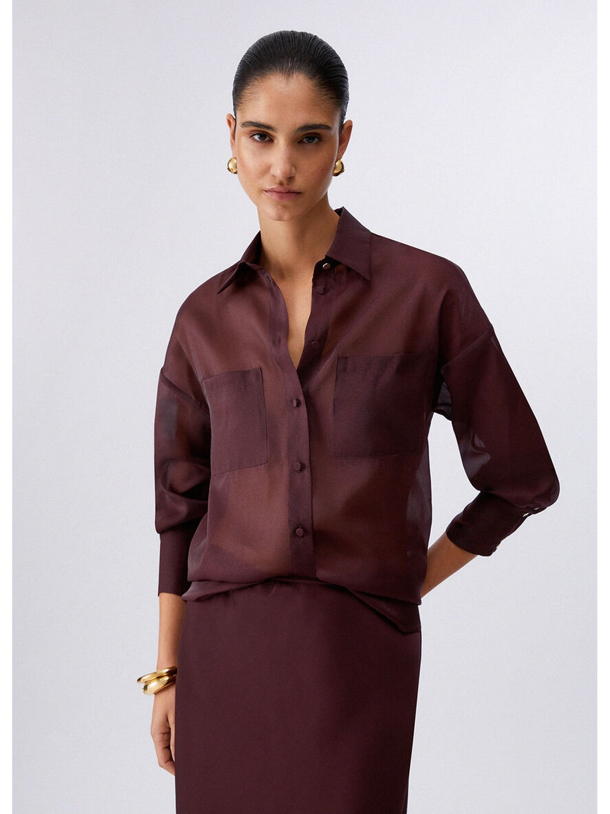 LIU JO BLACK Camicia Donna CA6343T6870 P9646 Brushed gioboutiqueweb