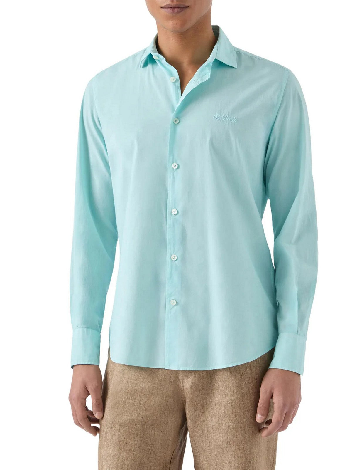 MC2 SAINT BARTH Camicia Uomo CHEMISE ICE 00424L 56L WATERGREEN gioboutiqueweb
