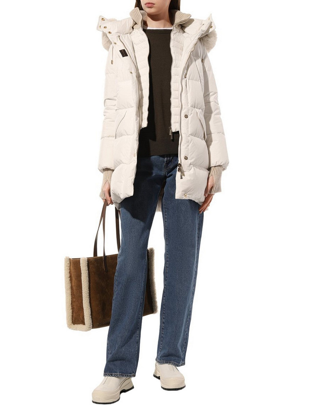 MOORER Piumino Donna Talassa-stp MODGI300008 U0103 Avorio gioboutiqueweb