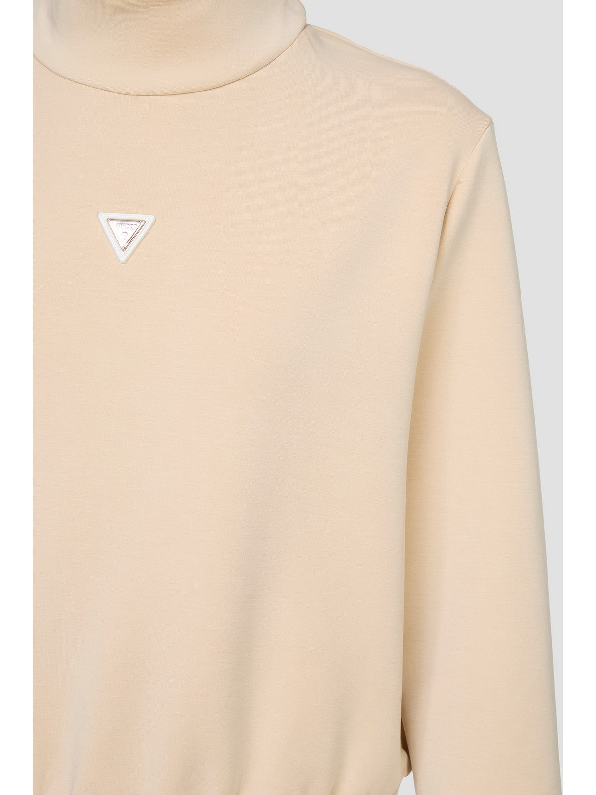 GUESS SPORT Felpa Donna OLYMPE HIGH NECK SWEATSHIRT V4YQ05 KCAY2 G1L9 Beige gioboutiqueweb