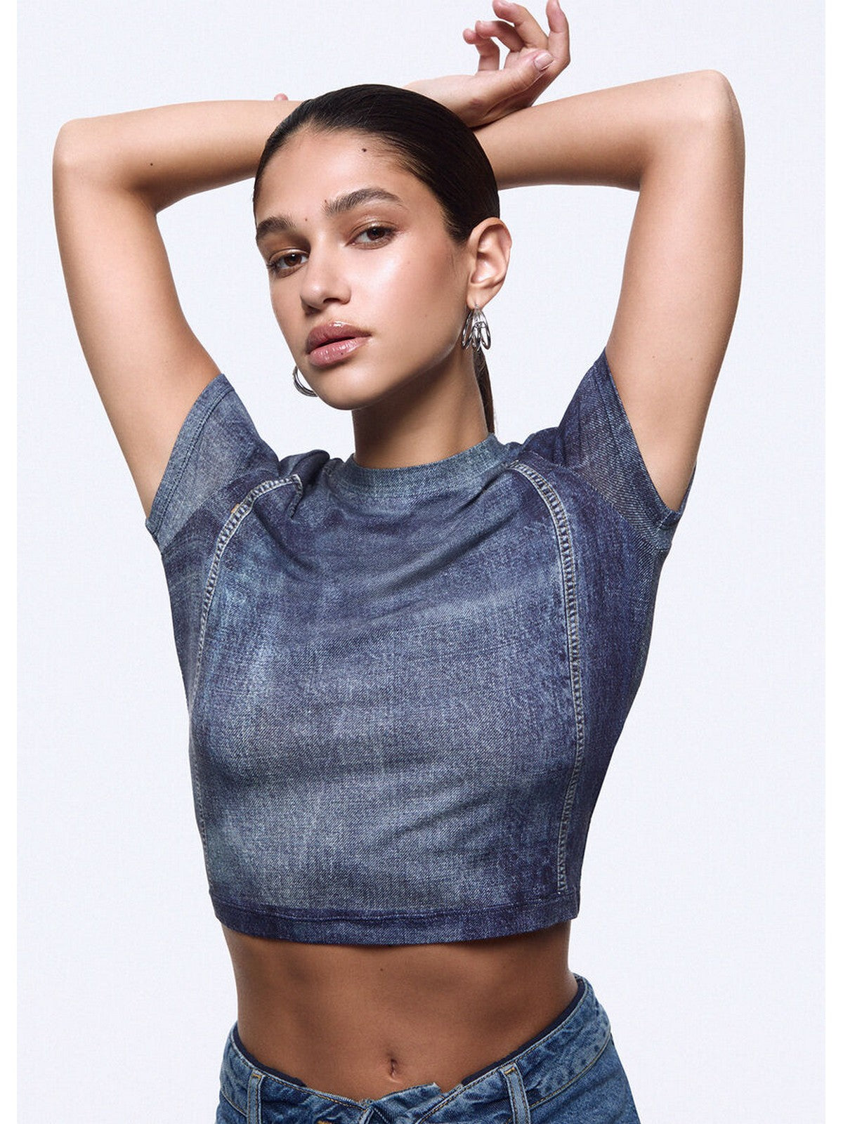 LIU JO feat. ELODIE T-shirt Donna UA6502J1624 L9680 Special denim gioboutiqueweb