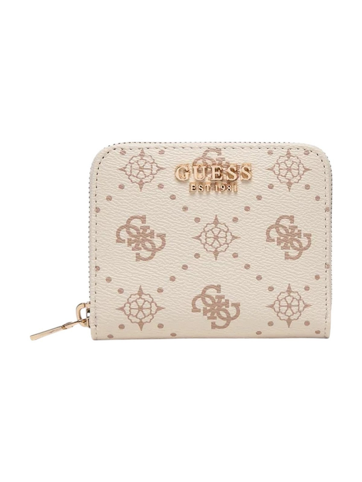 GUESS Portafoglio Donna CARRIE LOGO SLG SML ZIP AROUND SWGP98 98137 VNO VANILLA LOGO