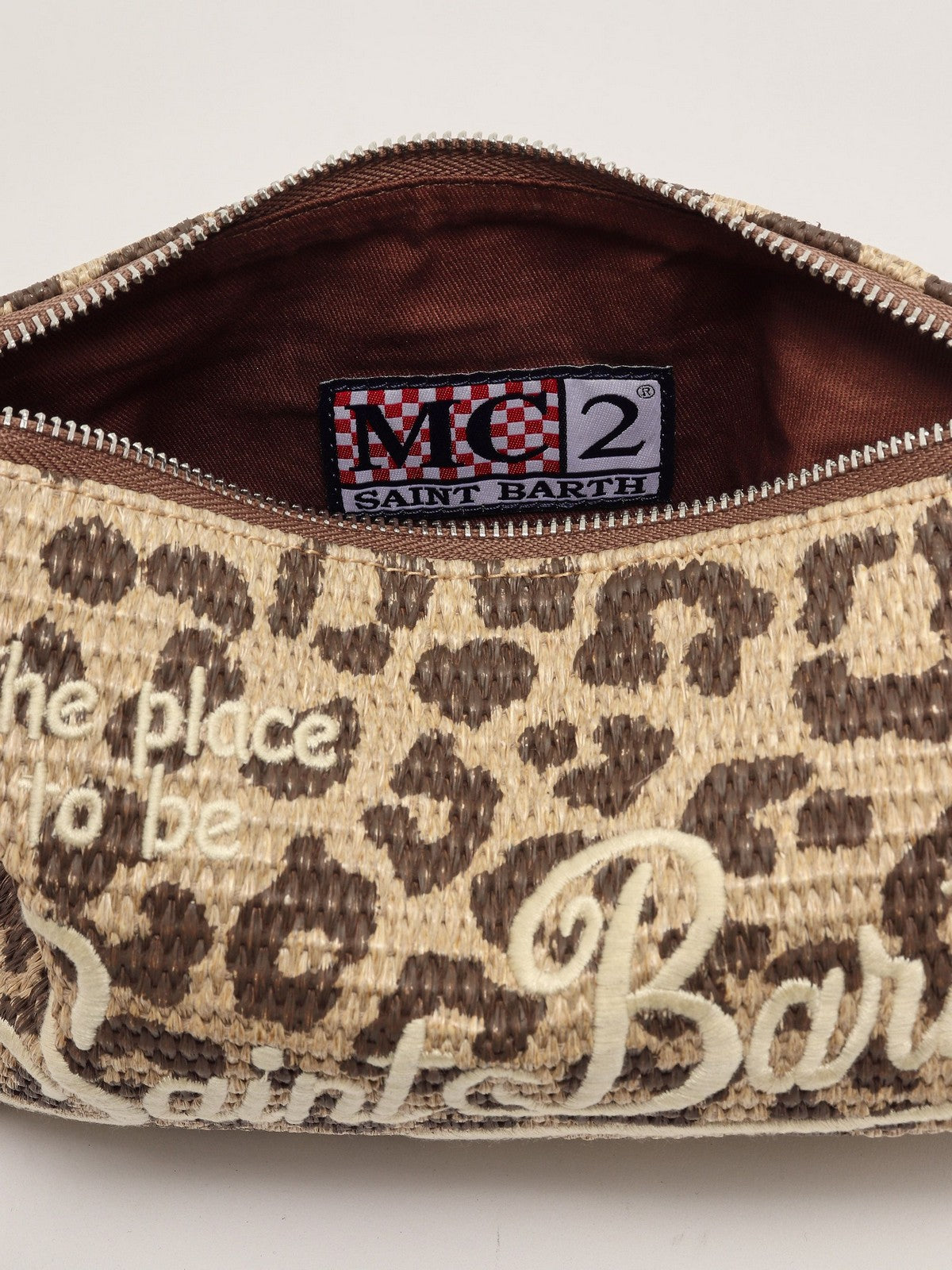 MC2 SAINT BARTH Borsa Donna PARISIENNE STRAW 00349L LEOPARD 18 EMB