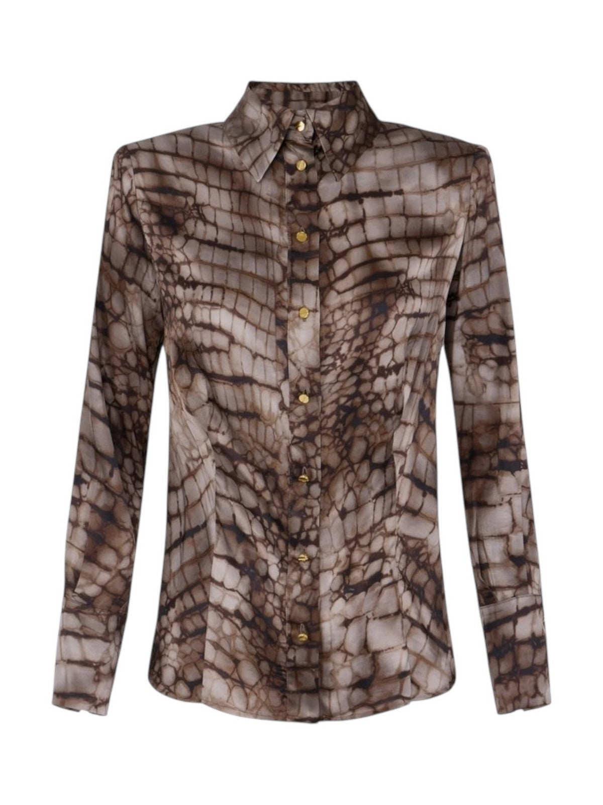 ELISABETTA FRANCHI Camicia Donna CA13161E2 644 CACAO gioboutiqueweb