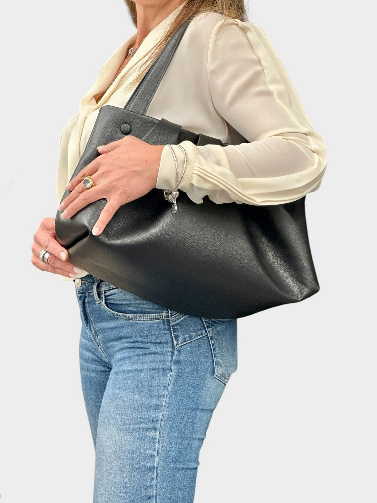 THEMOIRè Borsa Donna ATHENA BOTTOLATO CORN 261WTMA00OOBC JET BLACK gioboutiqueweb