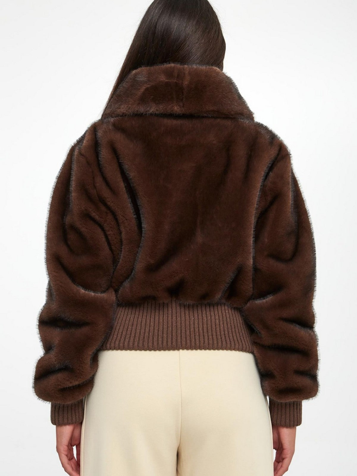 PINKO BAGELS BOMBER de Pelo Mujer 105399-A2PI D49 MARRÓN