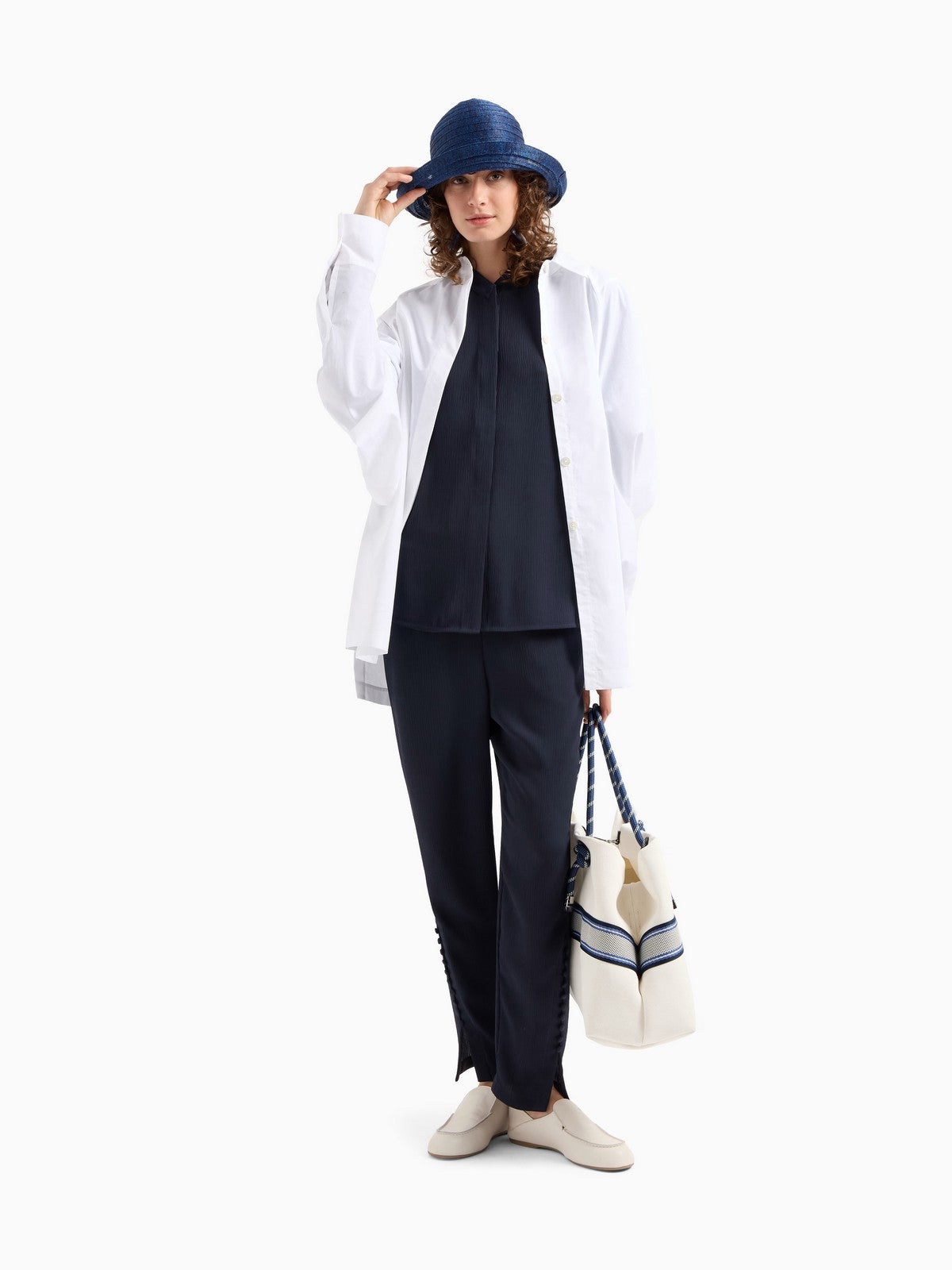 EMPORIO ARMANI Camicia Donna EW000863 AF12521 UB081 Blu