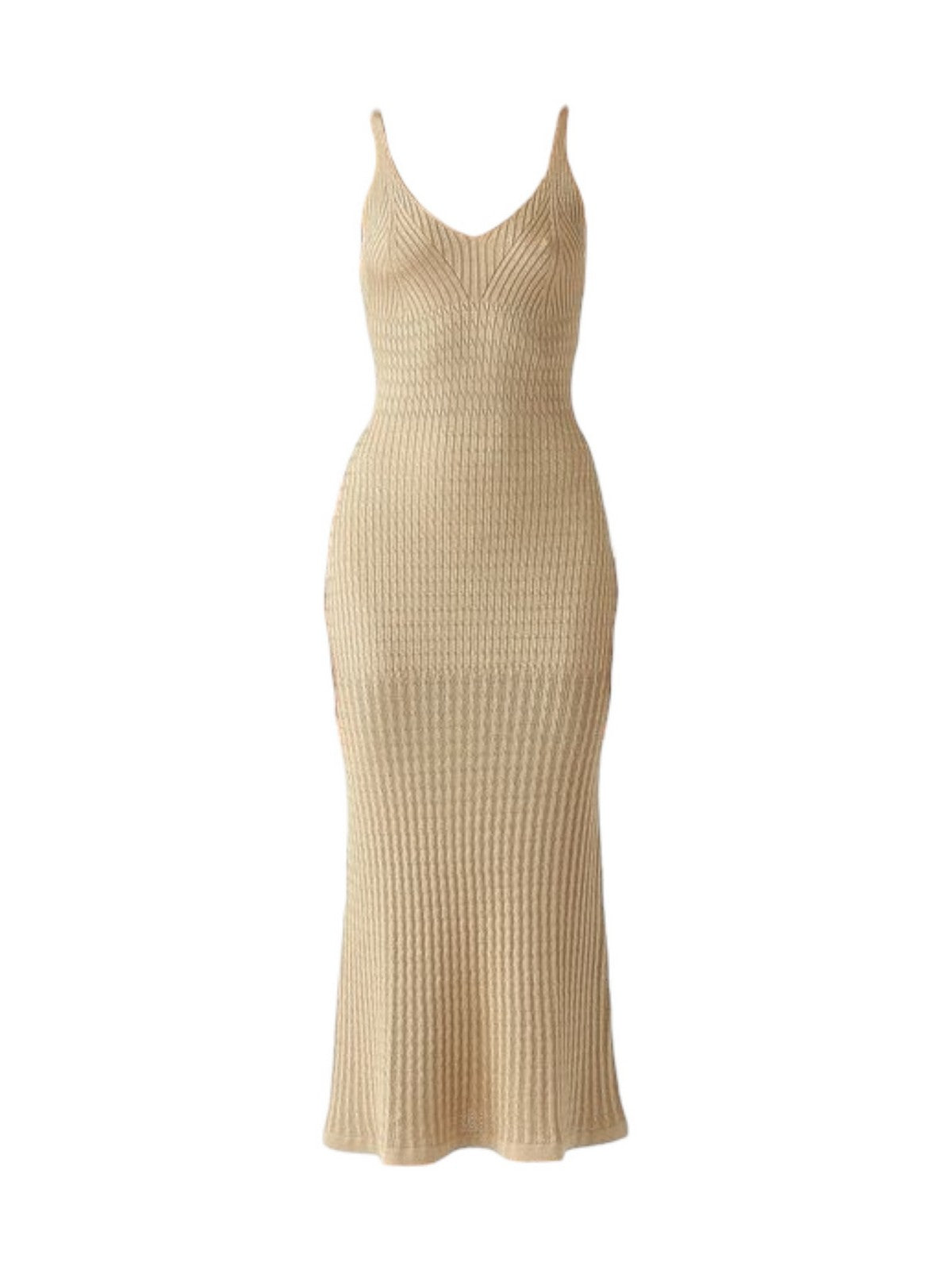 TWINSET Abito Donna 261TT3011 13574 DELICATE SAND LUREX gioboutiqueweb