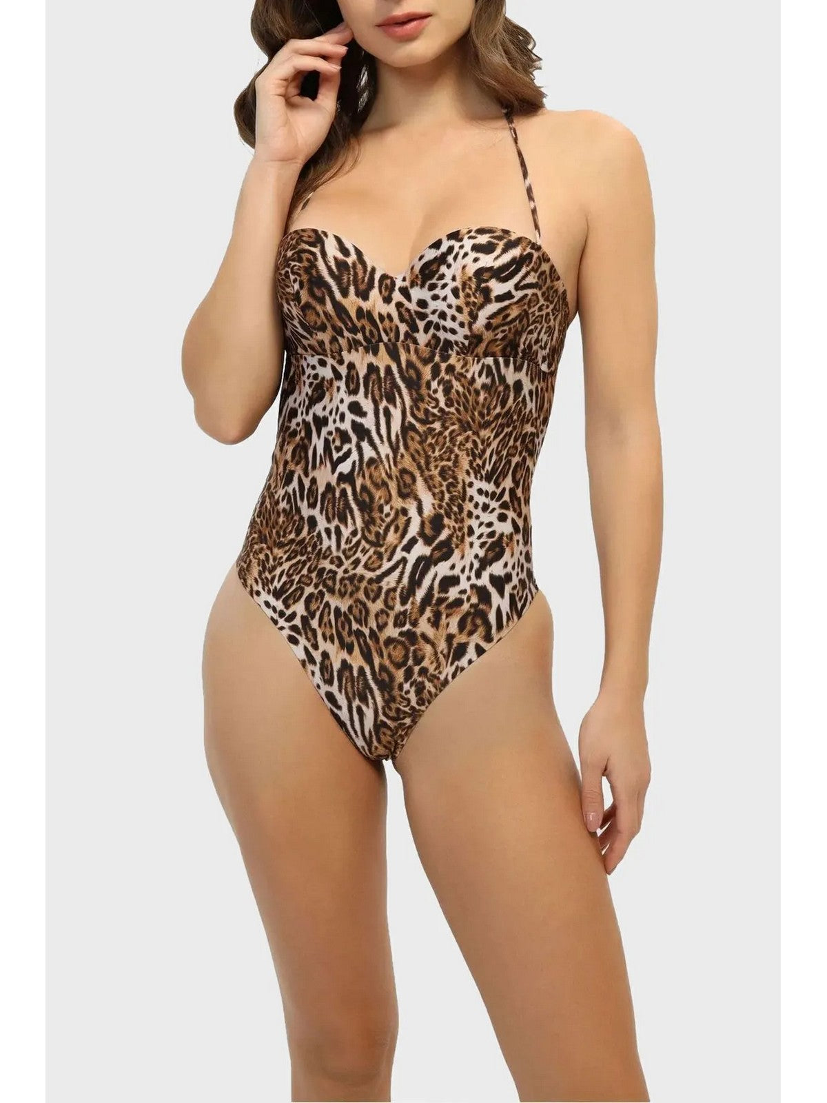 GUESS BEACHWEAR Costume da bagno Donna One Piece Bandeau E4GJ26 MC04R P122 Beige gioboutiqueweb