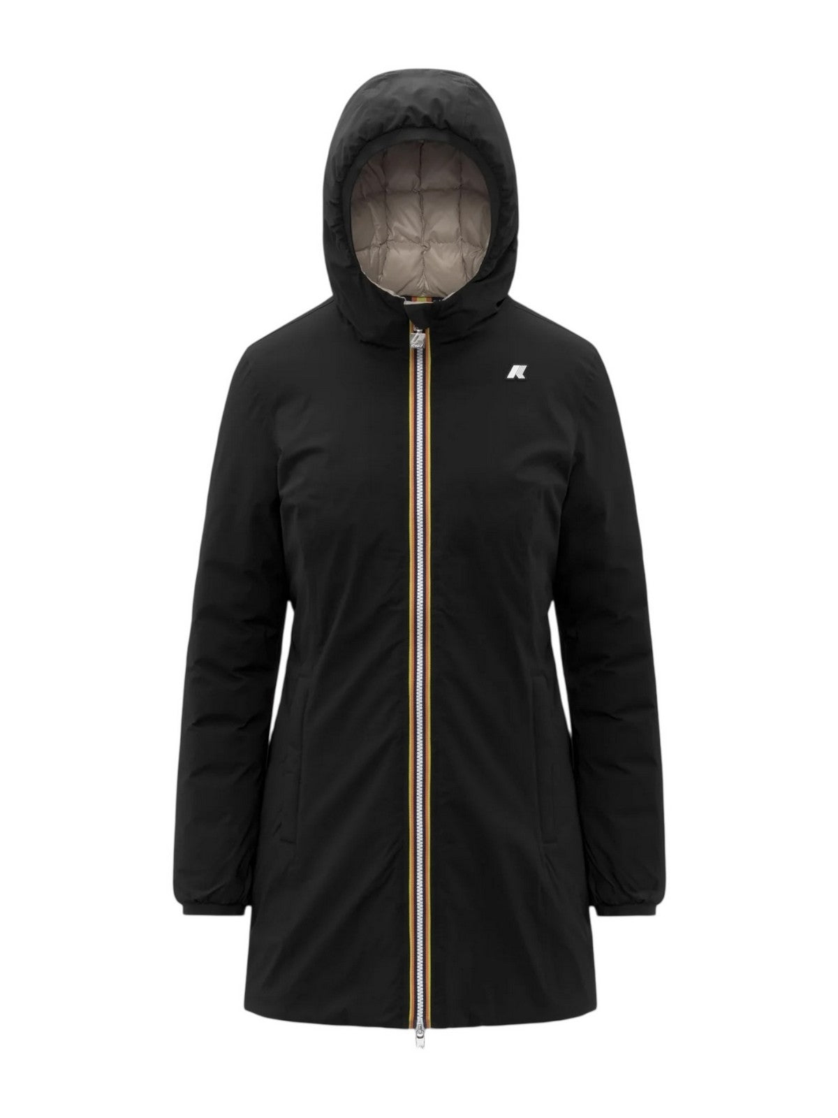 K-WAY Giubbino Donna DENISE ST THERMO DOUBLE K8134CW BC9 Black Pure - Beige C gioboutiqueweb