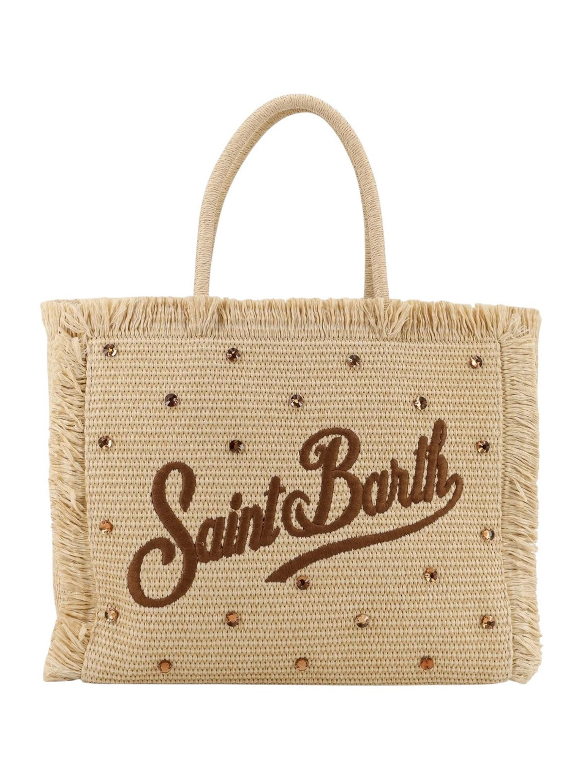 MC2 SAINT BARTH Borsa Donna VANITY STRAW N 02747L STRASS 18 EMB