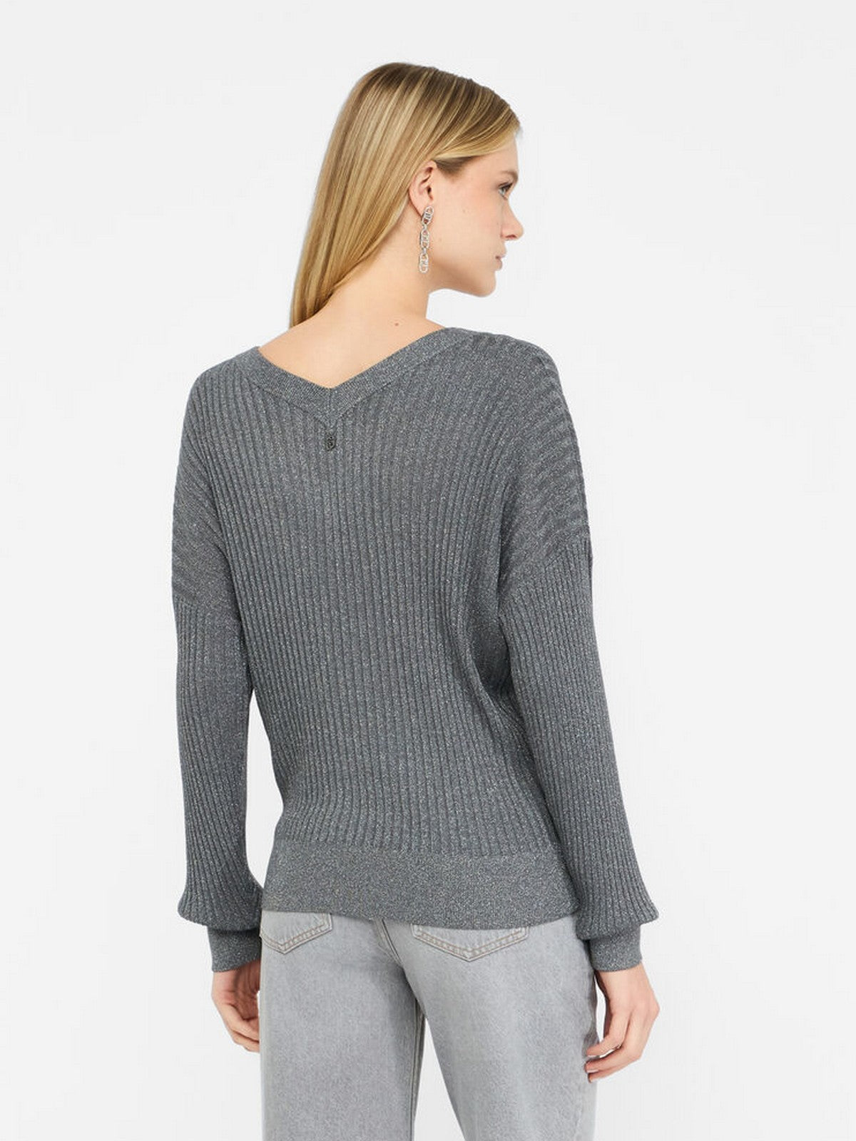 LIU JO WHITE Maglione Donna MF5390MS46J 04020 Antracite met.