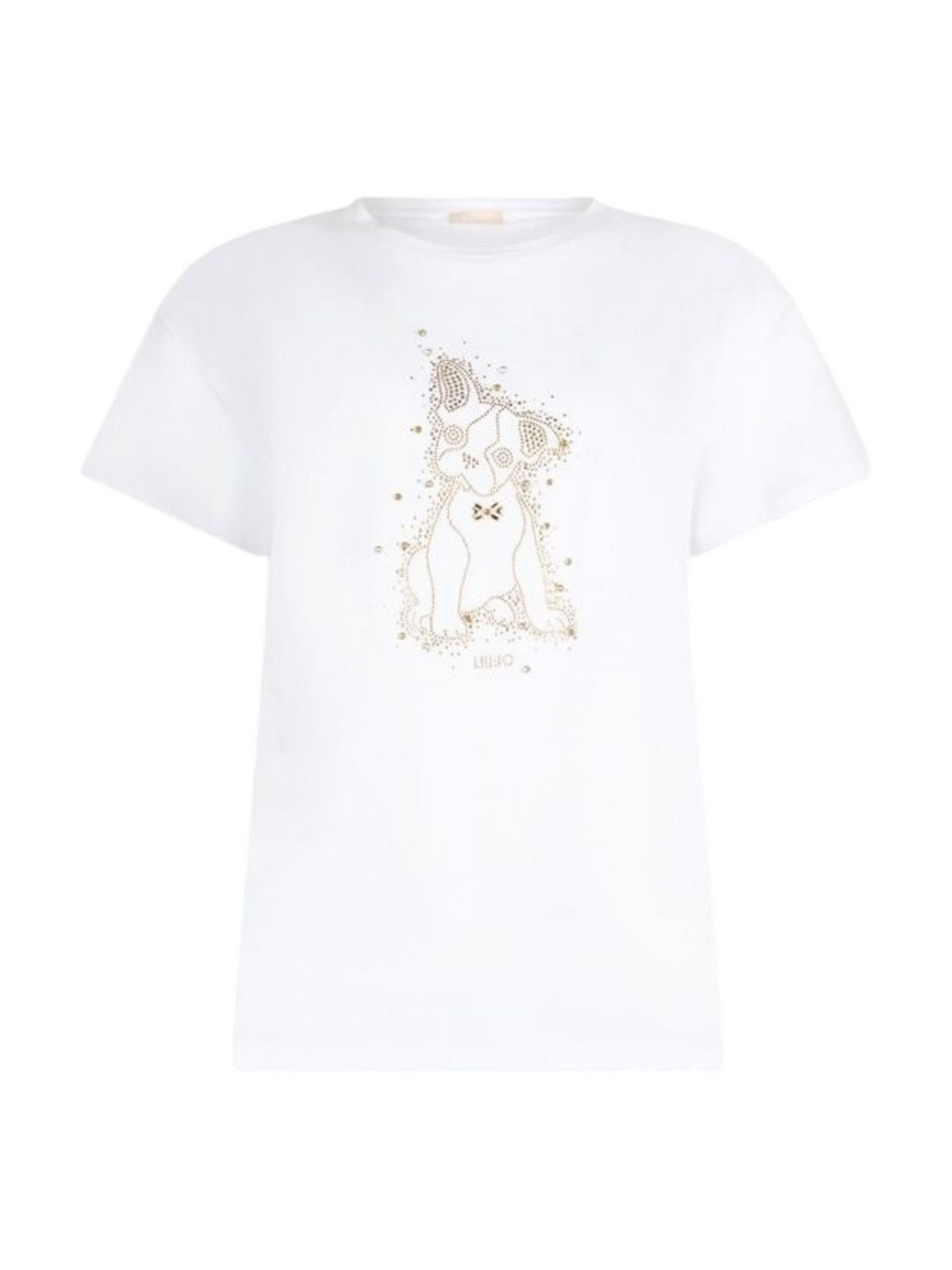 LIU JO WHITE T-shirt Donna MF5412JS923 M9789 Bianco/dog fashion