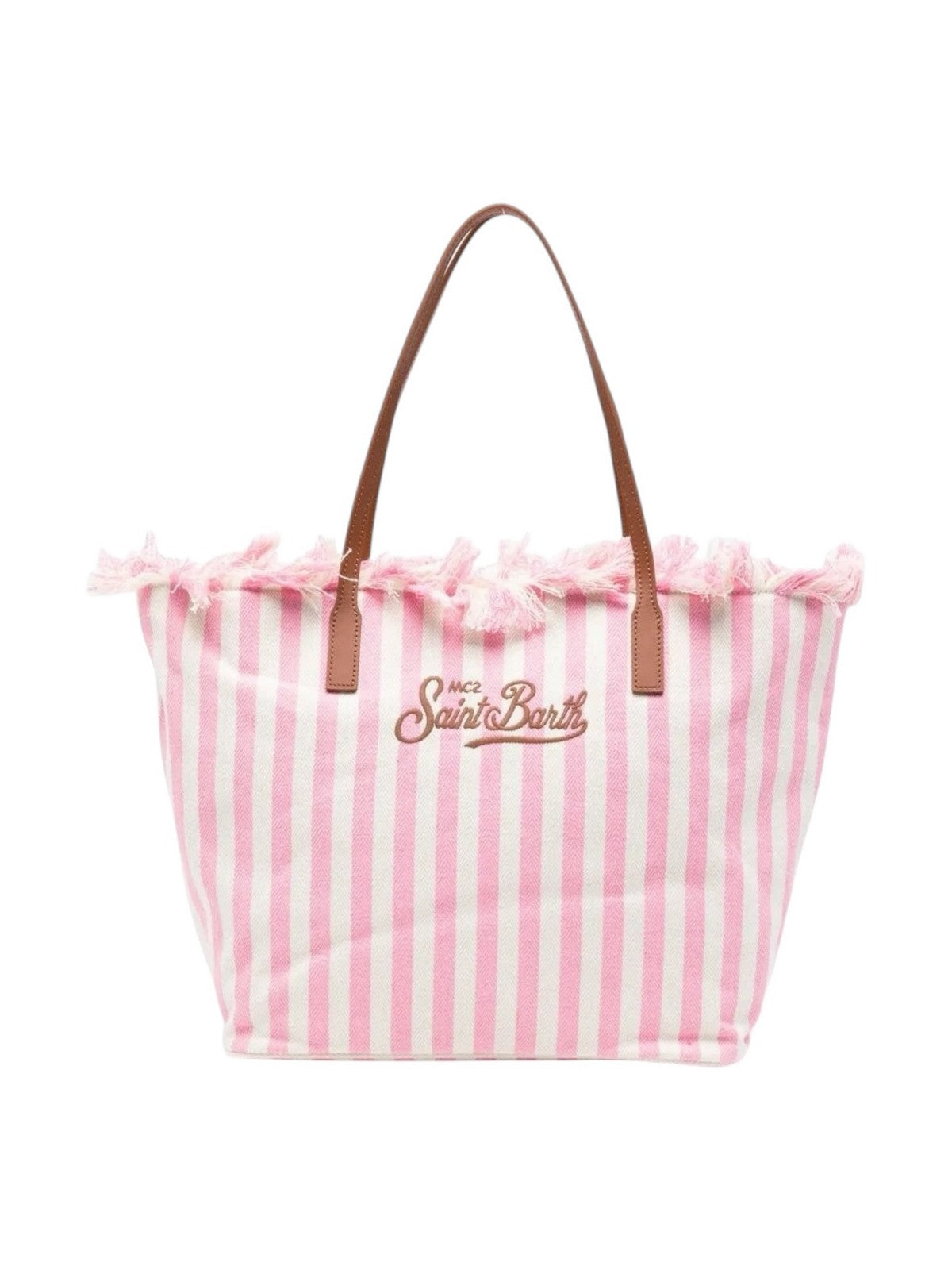 MC2 SAINT BARTH Borsa Donna CITY BAG MID FRINGE 01764L HB STRIPES 21 EMB