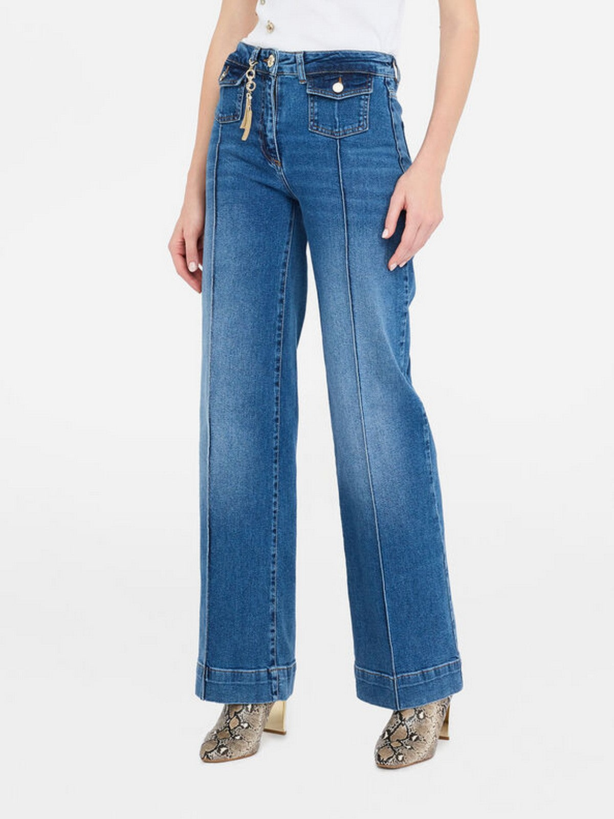 LIU JO BLACK Jeans Donna CF5135D5027 77097 Den.Blu sand wash
