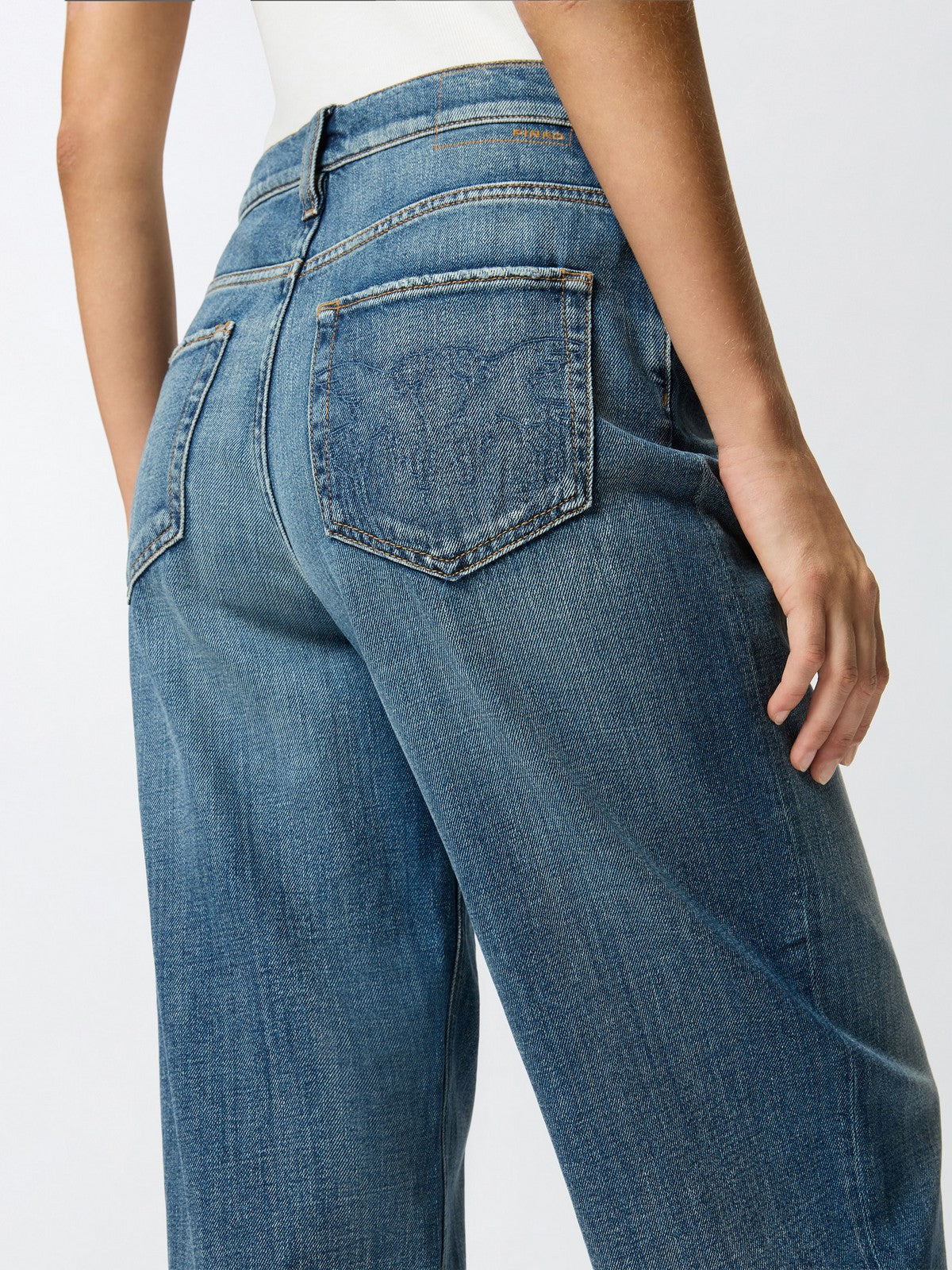 PINKO Jeans Donna ESTELLE EGG 103857-A2RQ PJC LAVAGGIO MEDIO SCURO gioboutiqueweb