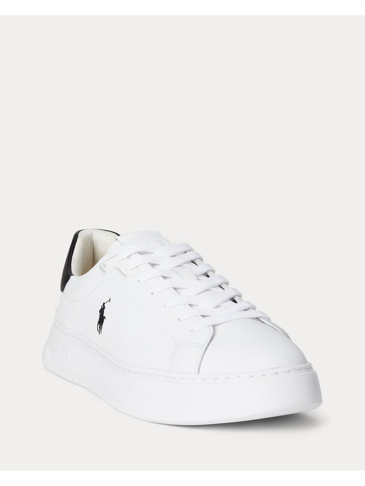 POLO RALPH LAUREN Sneaker Uomo RLITE COURT-SNEAKERS-LOW TOP LACE 809974097 002 WHITE/BLACK gioboutiqueweb