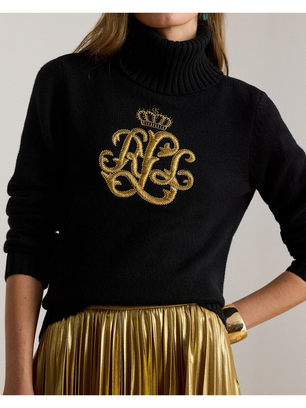 LAUREN RALPH LAUREN Maglione dolcevita Donna KEXLEY-LONG SLEEVE-PULLOVER 200979687 001 BLACK