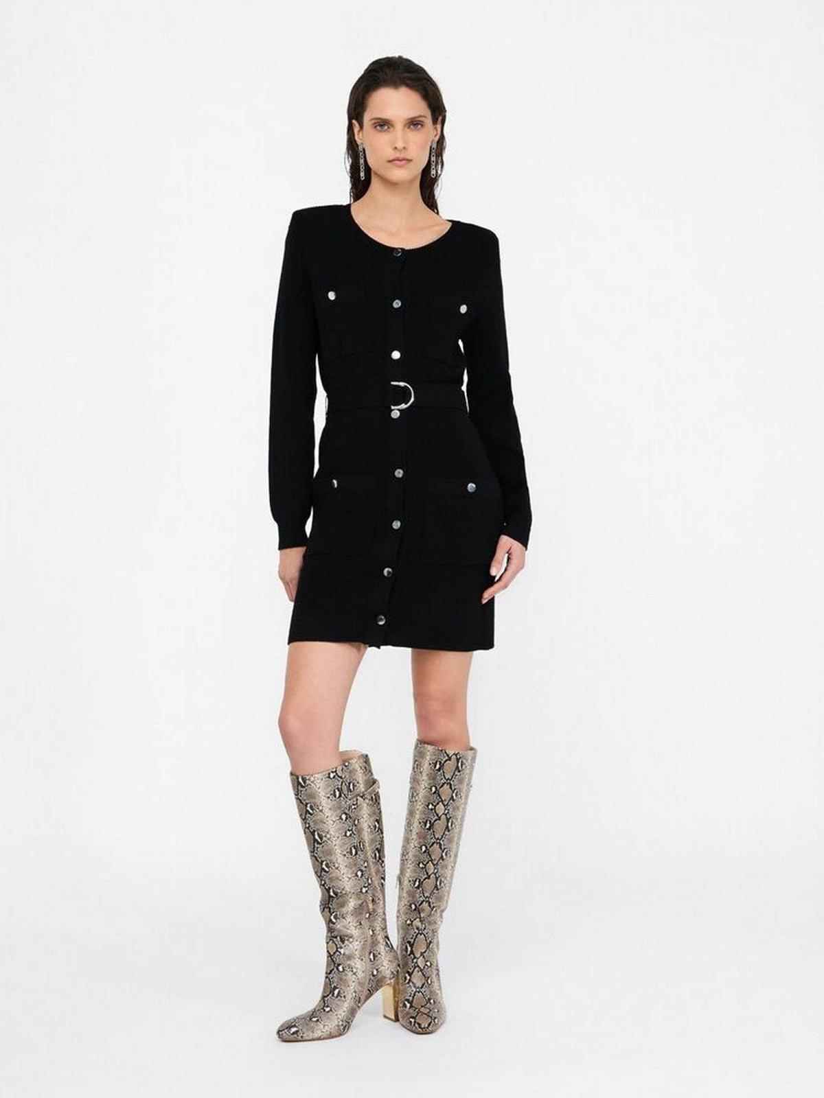 LIU JO WHITE Abito Donna MF5371MS99E 22222 Nero