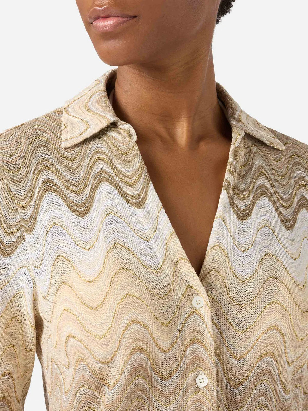 MC2 SAINT BARTH Camicia Donna JOYS 02022L RACHEL SEA WAVE 11 gioboutiqueweb