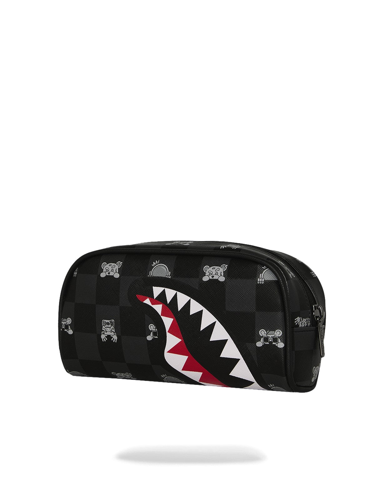 SPRAYGROUND Pochette Unisex adulto GRAY PEEKING CHARACTER CHECK PENCIL POUCH 910B8913NSZ Nero gioboutiqueweb