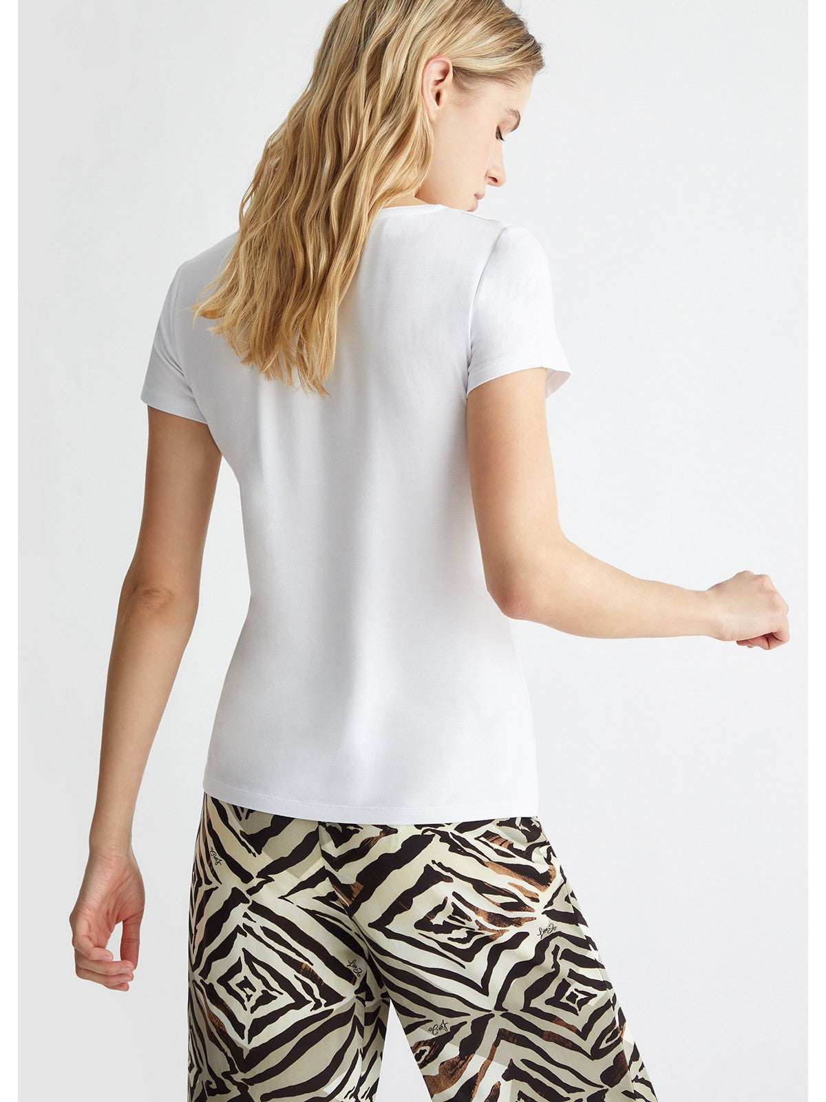 Liu Jo Beachwear T-shirt and Pole Woman V4109JS360 N9233 White