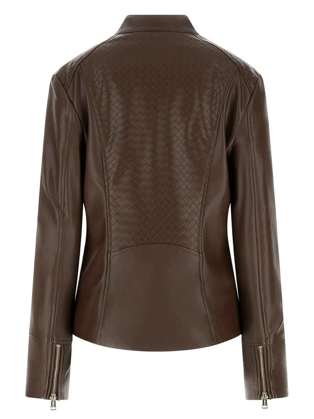 GUESS Giubbino Donna CLAUDINE BIKER W6RL52 WL850 G1EA DARK COFFEE gioboutiqueweb