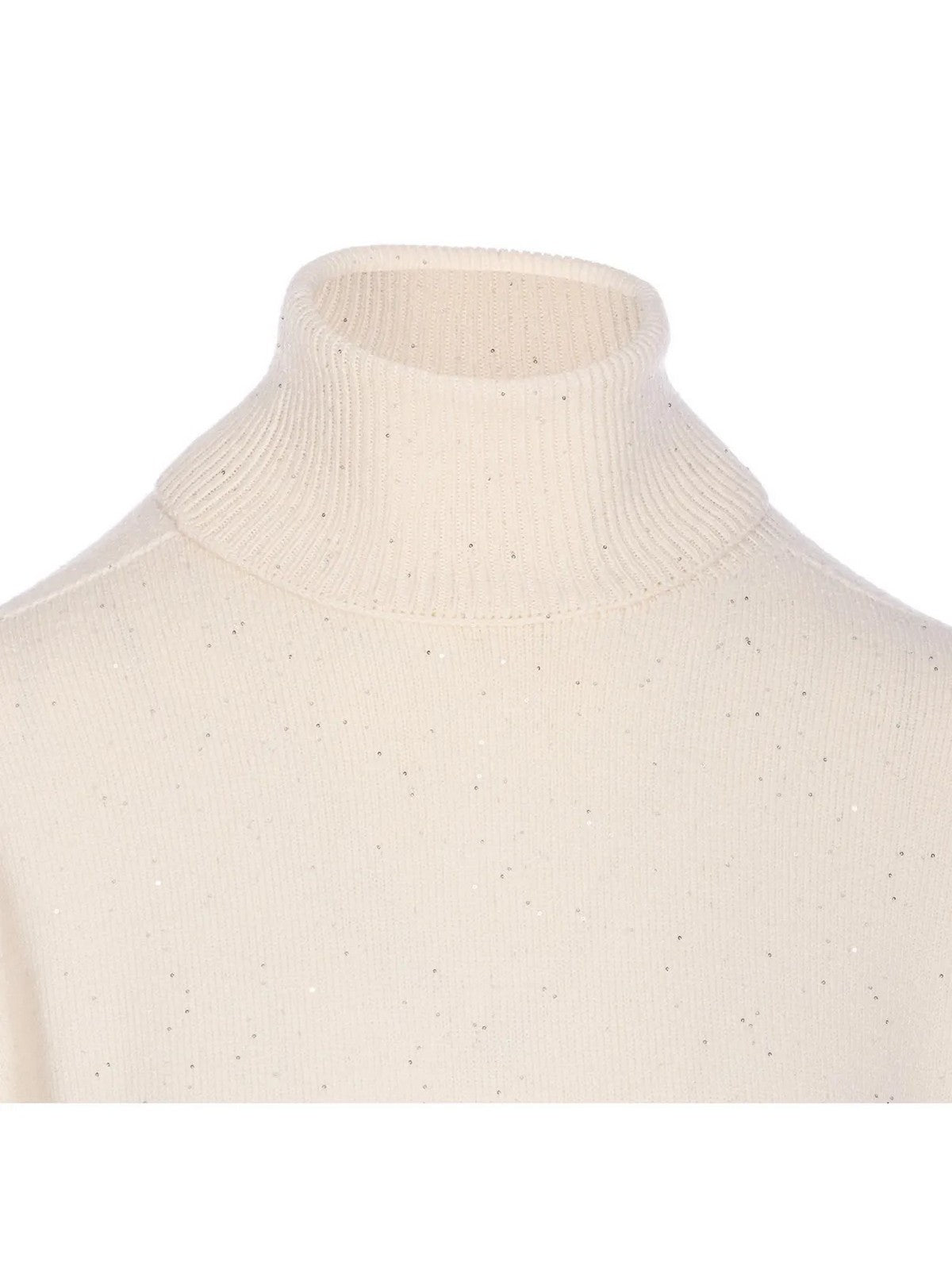 LIU JO WHITE Maglione Donna MF5234MA27R W9167 Bianco lana met.