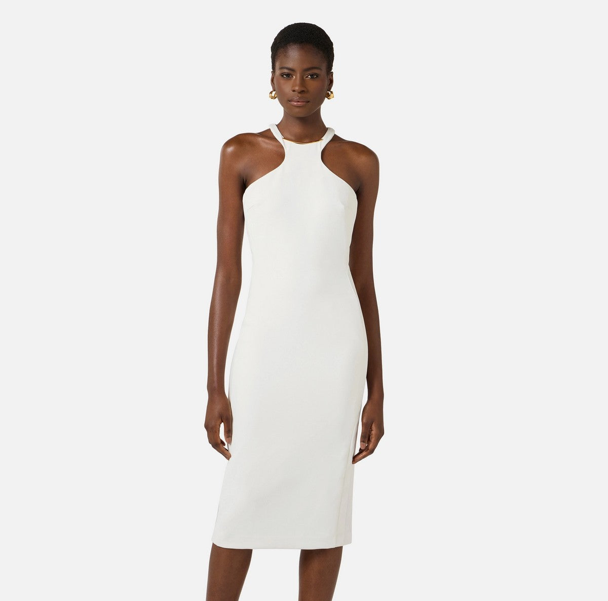 ELISABETTA FRANCHI Abito Donna AB91761E2 360 Avorio gioboutiqueweb