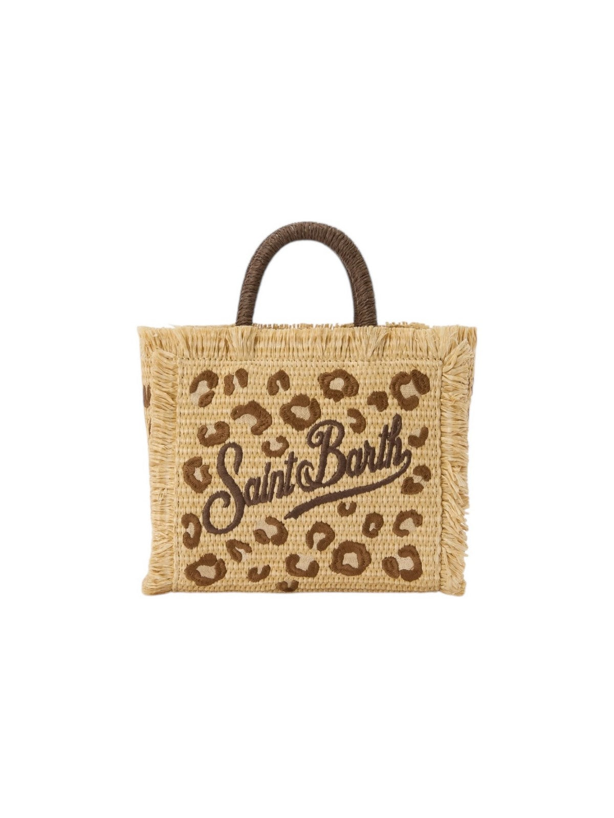 MC2 SAINT BARTH Borsa Donna VANITY MINI STRAW N 00349L LEOPARD 18 EMB