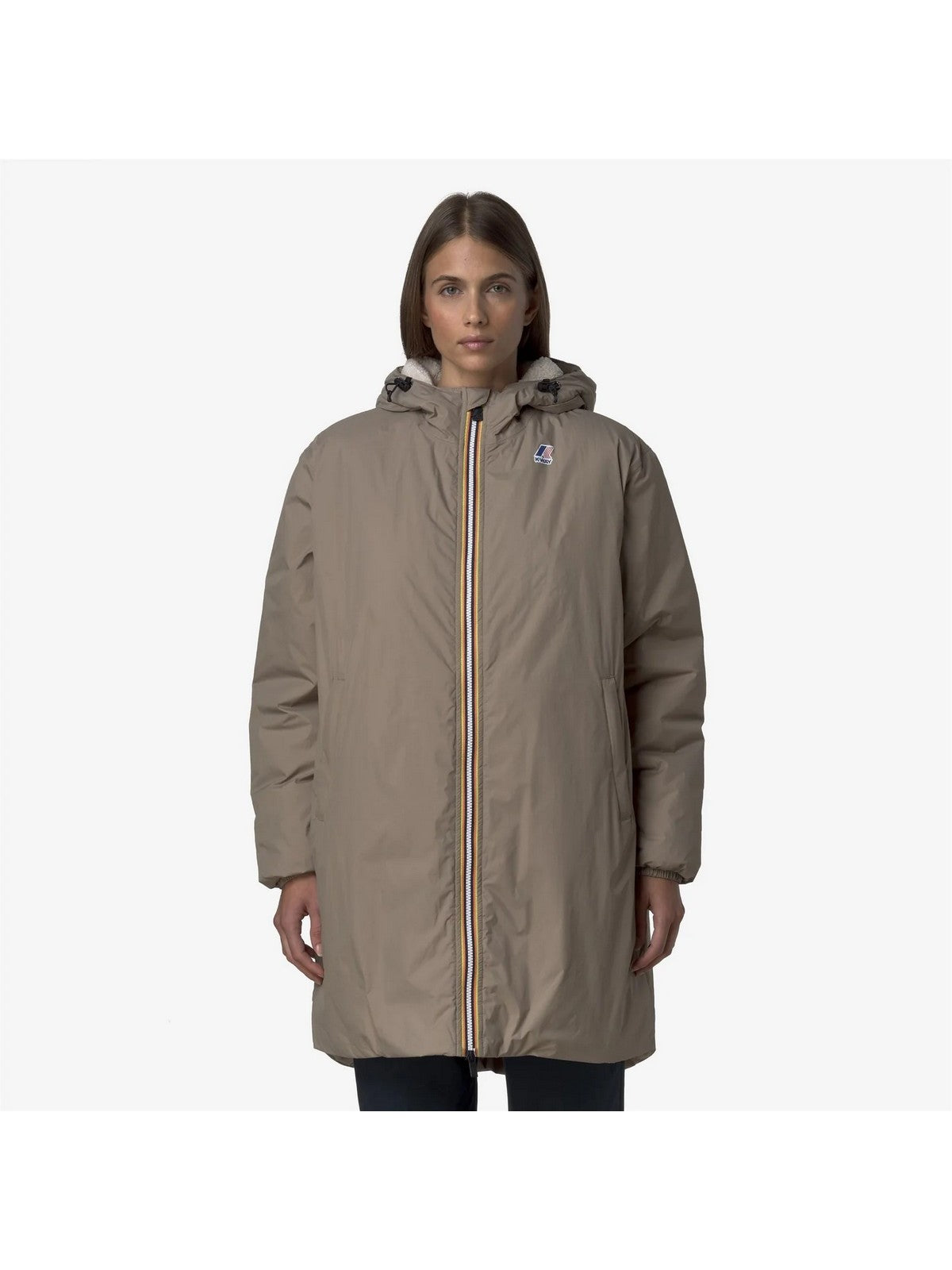 K-WAY Giubbino Uomo LE VRAI 4.0 EIFFEL EAST ORSETT K21516W WG9 BEIGE TAUPE