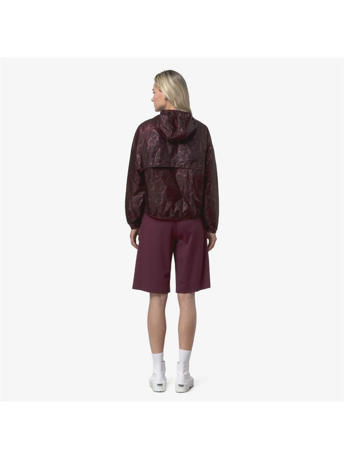 K-WAY Giubbino Donna LAURETTE SUPER LIGHT LAMI DOUB K7137JW C0Q Violet-Beige Laminat
