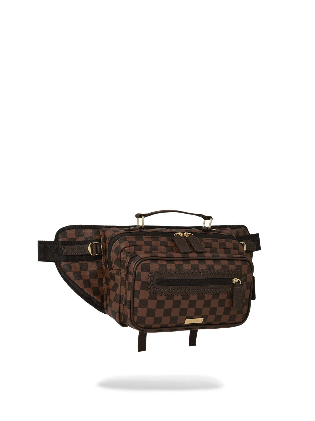 SPRAYGROUND Marsupio Uomo CORE EMBOSS CHECK CARGO CROSSBODY 910B6834NSZ Marrone