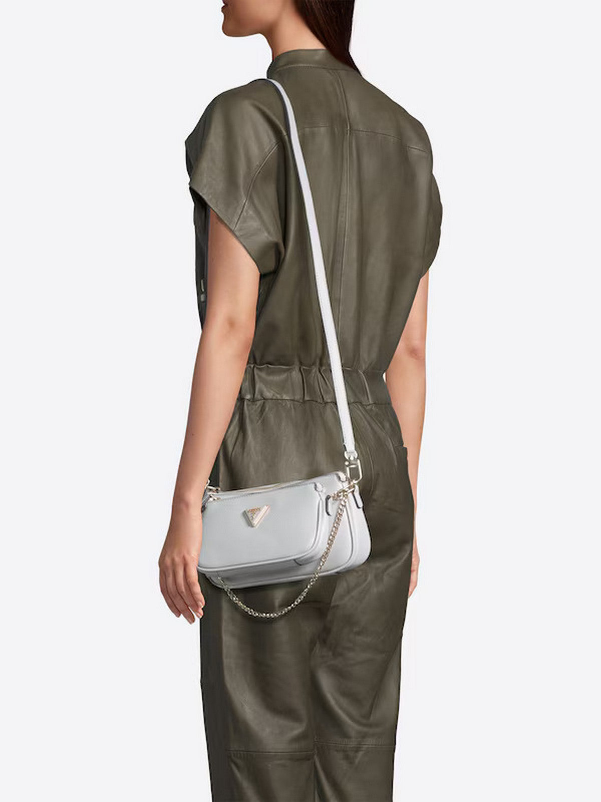 GUESS Borsa Donna NOELLE DBL POUCH CROSSBODY HWZG78 79710 LVG Grigio gioboutiqueweb