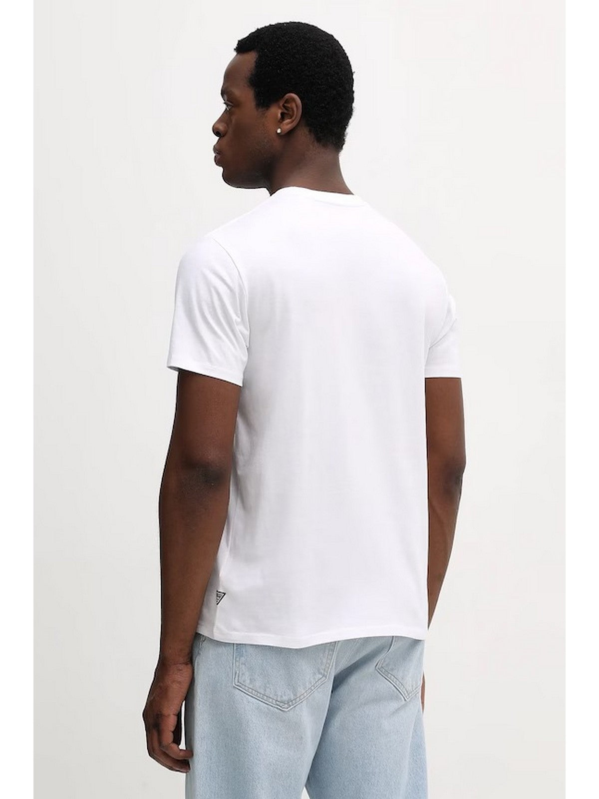 GUESS T-shirt Uomo SS BSC PEONY STITCH TEE M6RI04 I3Z14 G011 PURE WHITE