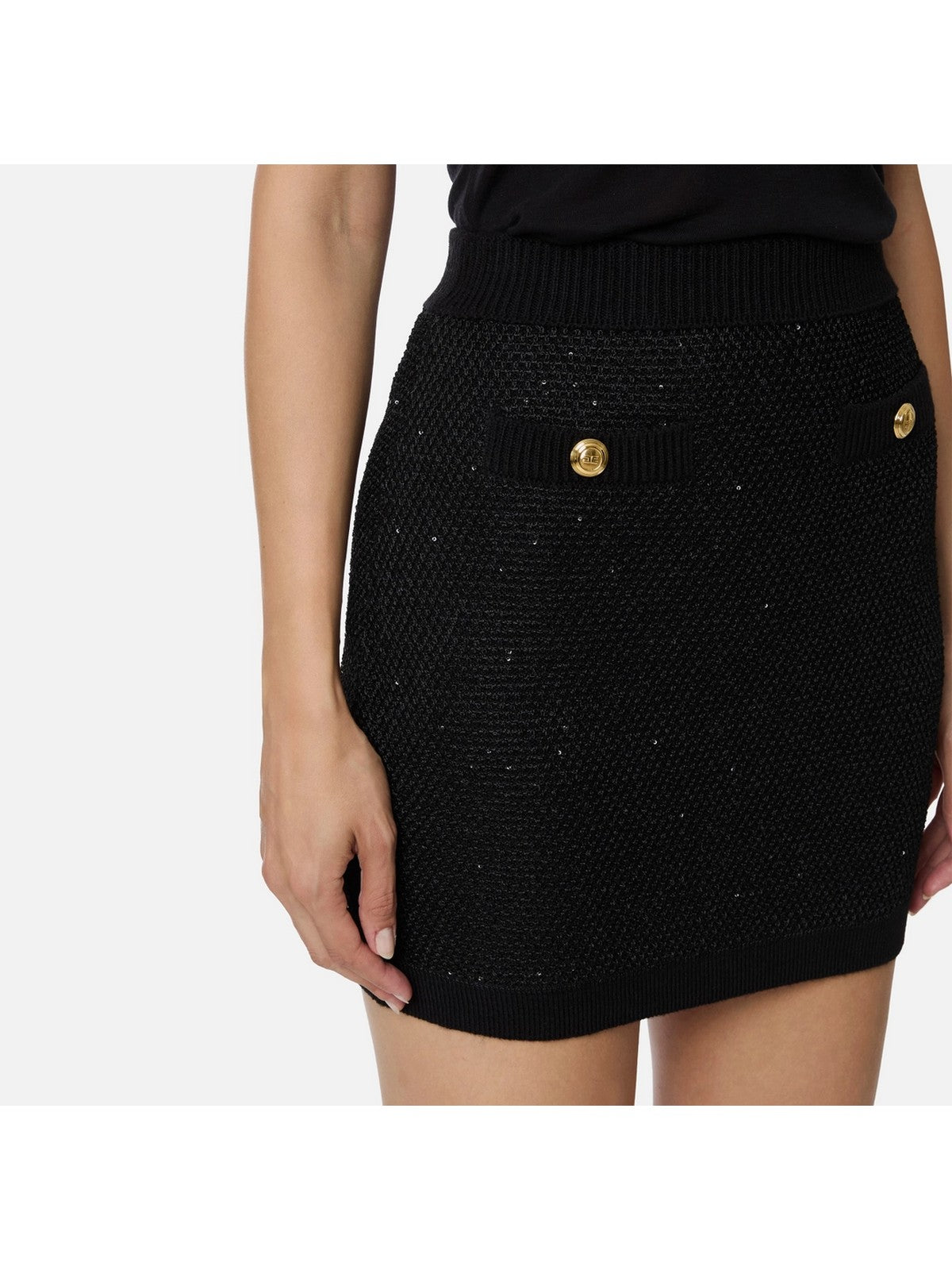 ELISABETTA FRANCHI Gonna Donna GK23T57E2 110 Nero gioboutiqueweb