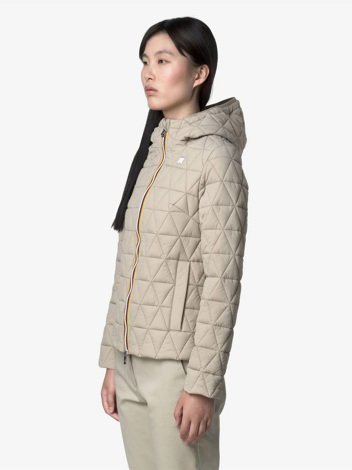 K-WAY Piumino Donna LIL DIAMOND QUILTED WARM K2136EW XP2 Beige Cashmere