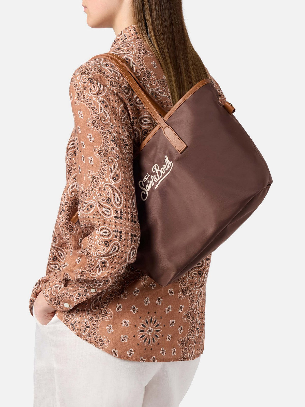 MC2 SAINT BARTH Borsa Donna CITY BAG MID NYLON 01819L 1818 EMB