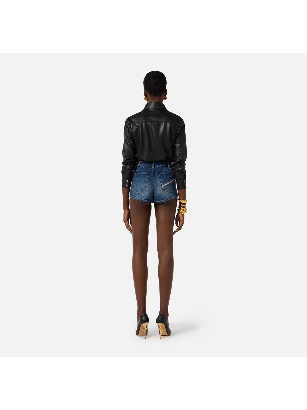 ELISABETTA FRANCHI Tuta Donna TJ48I61E2 FB7 NERO/BLUE DENIM gioboutiqueweb