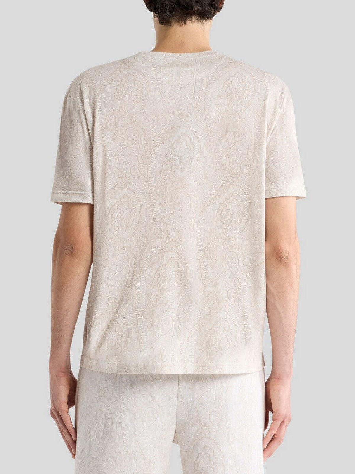 ETRO T-shirt Uomo T-SHIRT ROMA MRMA0002 AKG31 M0096 Beige gioboutiqueweb