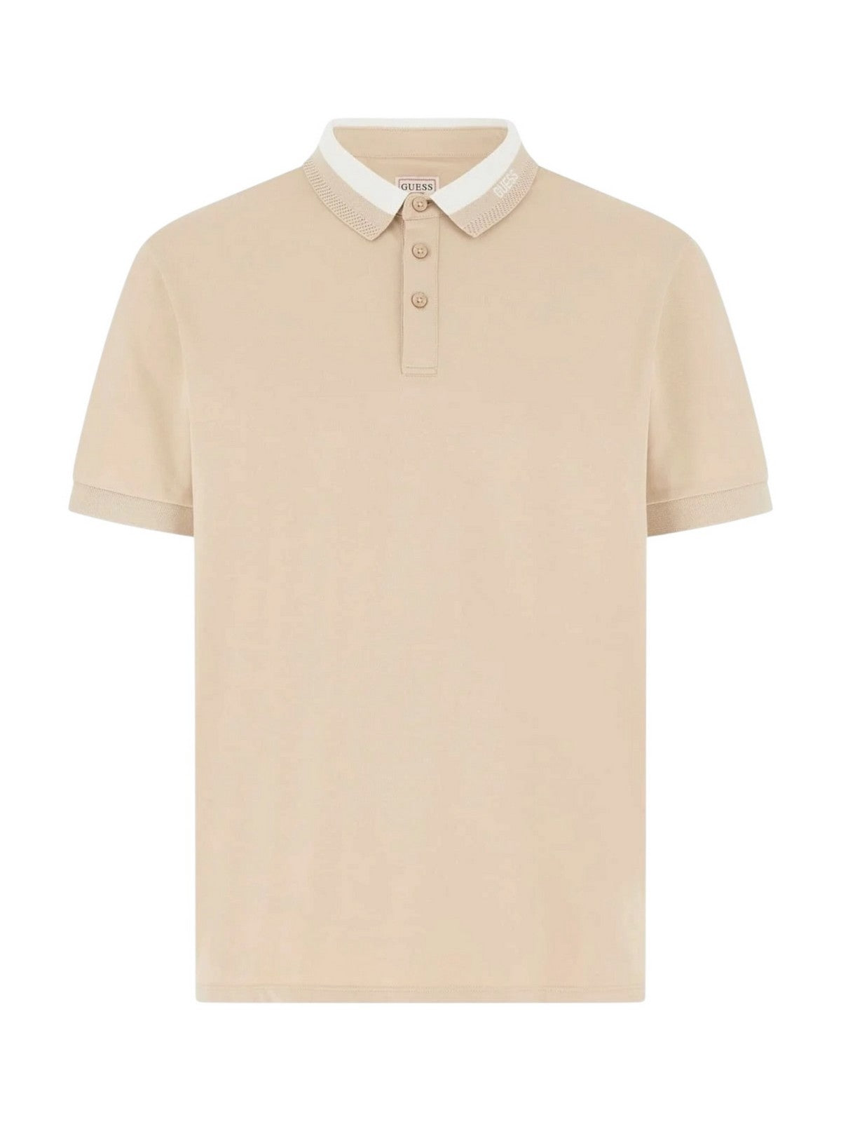 GUESS Polo Uomo SS PAUL GUESS COLLAR POLO M6RP47 KARS2 G1DR NEUTRAL SAND gioboutiqueweb
