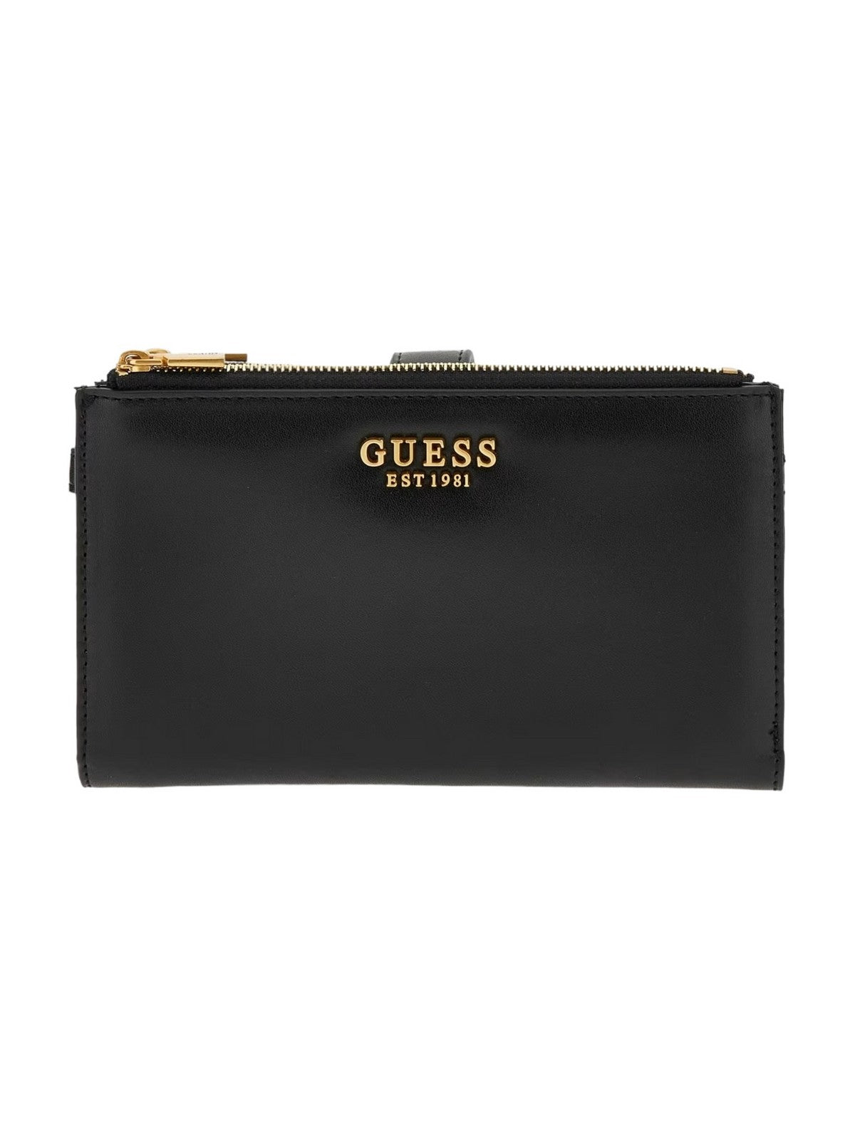GUESS Portafoglio Donna Laurel Slg Large Zip SWVA85 00570 BLA Nero gioboutiqueweb
