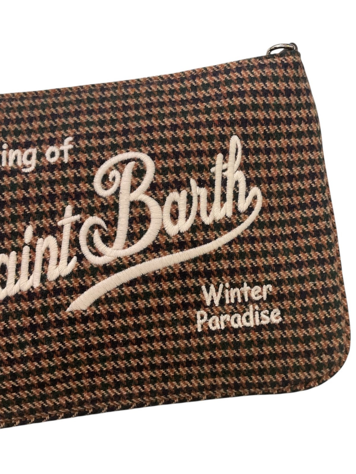 MC2 SAINT BARTH Pochette Donna PARISIENNE WOOL 01358I PIED DE POULE SOFT 5161 EMB gioboutiqueweb