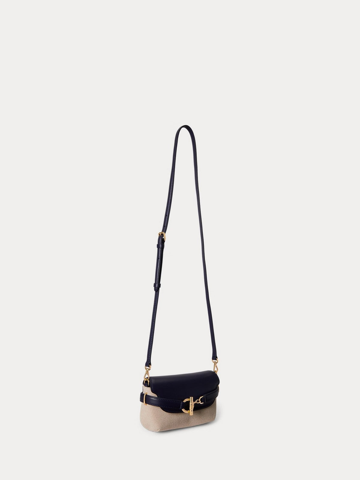 LAUREN RALPH LAUREN Borsa Donna BLKE SM CRS-CROSSBODY-SMALL 431P10121 001 NTRL/BUFF CANVAS/REFINED NAVY