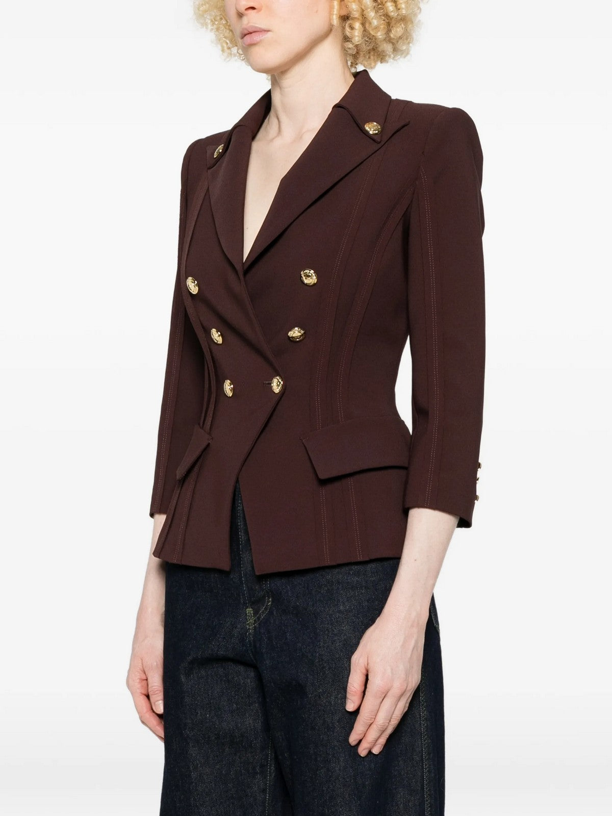 ELISABETTA FRANCHI Giacca Donna GI21861E2 644 CACAO gioboutiqueweb