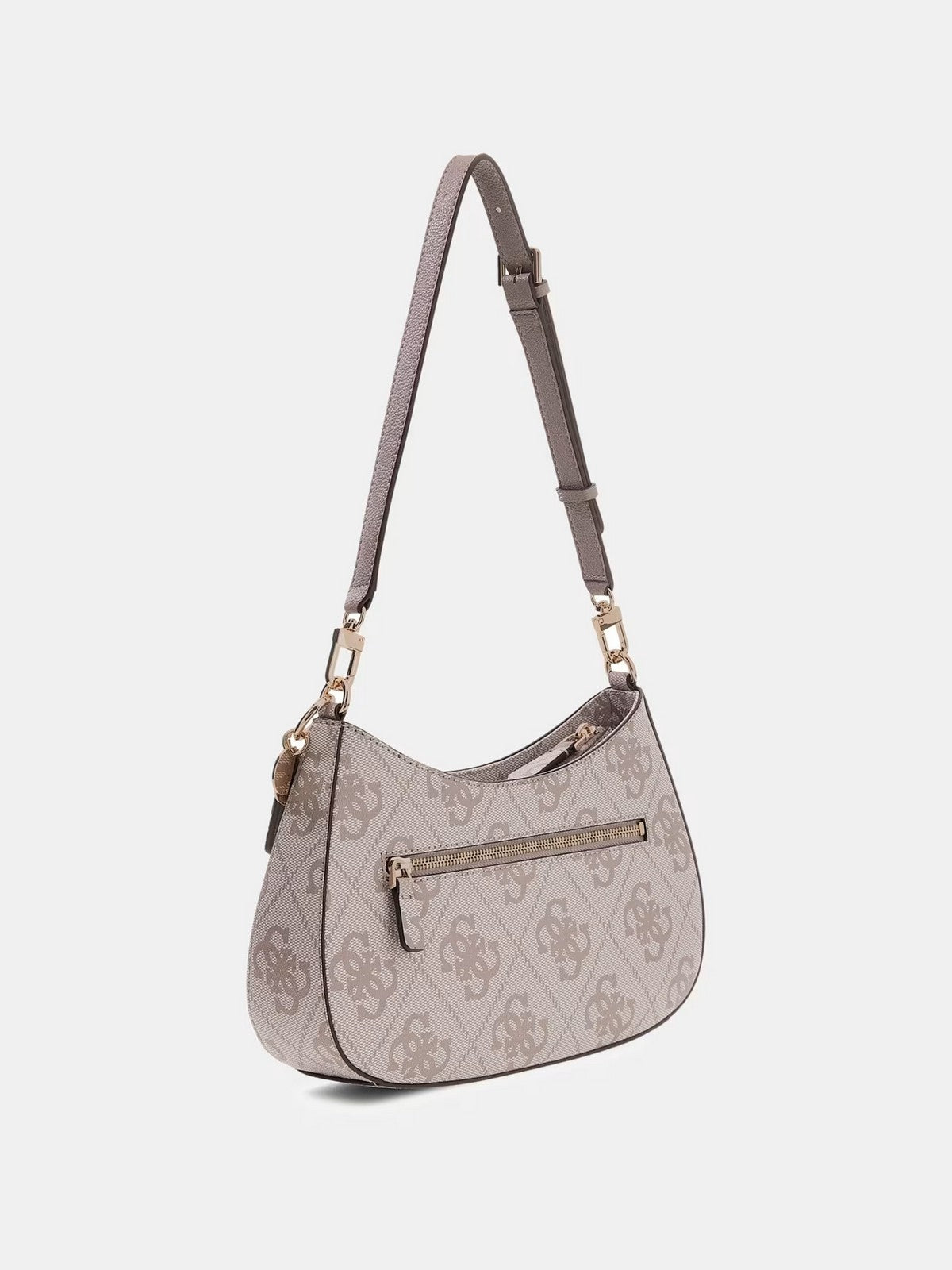 GUESS Borsa Donna NOELLE II TOP ZIP SHOULDER BAG HWSO96 72180 DKO DARK TAUPE LOGO gioboutiqueweb
