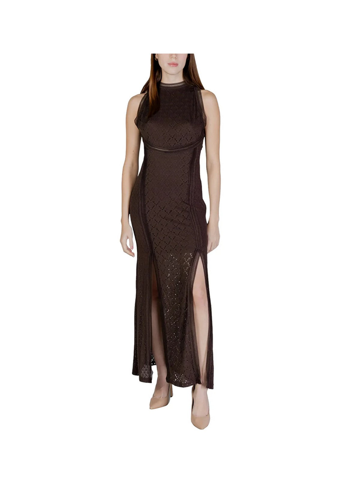 GUESS Abito Donna New Liza Dress W6GK16 K2953 G1EB REGAL BROWN