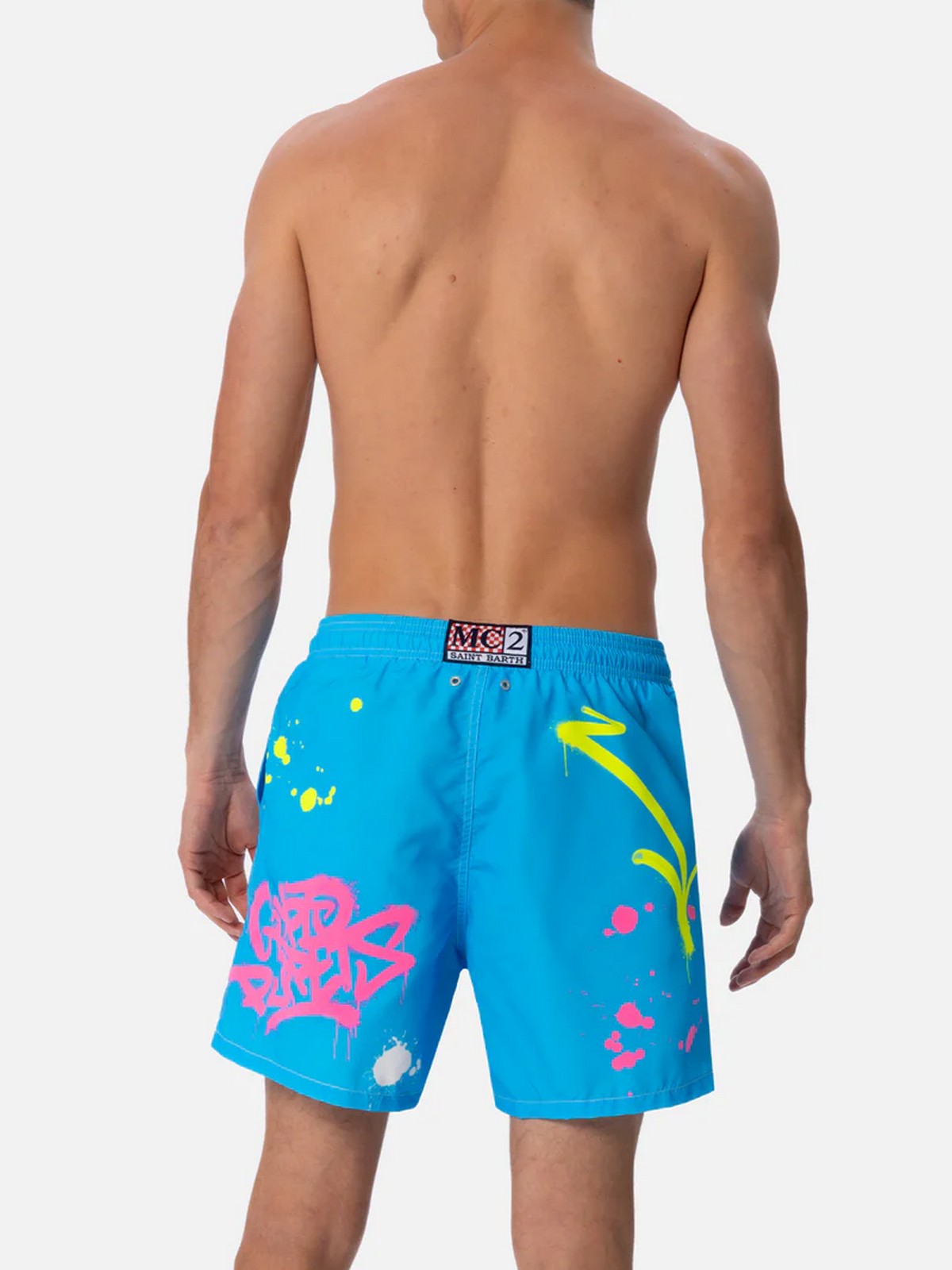MC2 SAINT BARTH Costume da bagno Uomo GUSTAVIA PLACED PRINT 04377F Blu