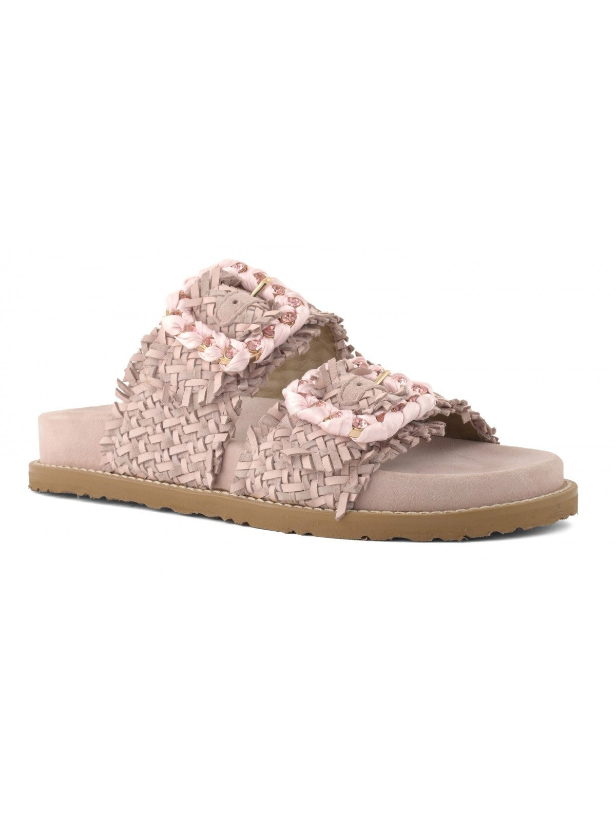 Coral Blue Ciabatta Donna Woven leather sandal - CB.K226.01 PIN gioboutiqueweb