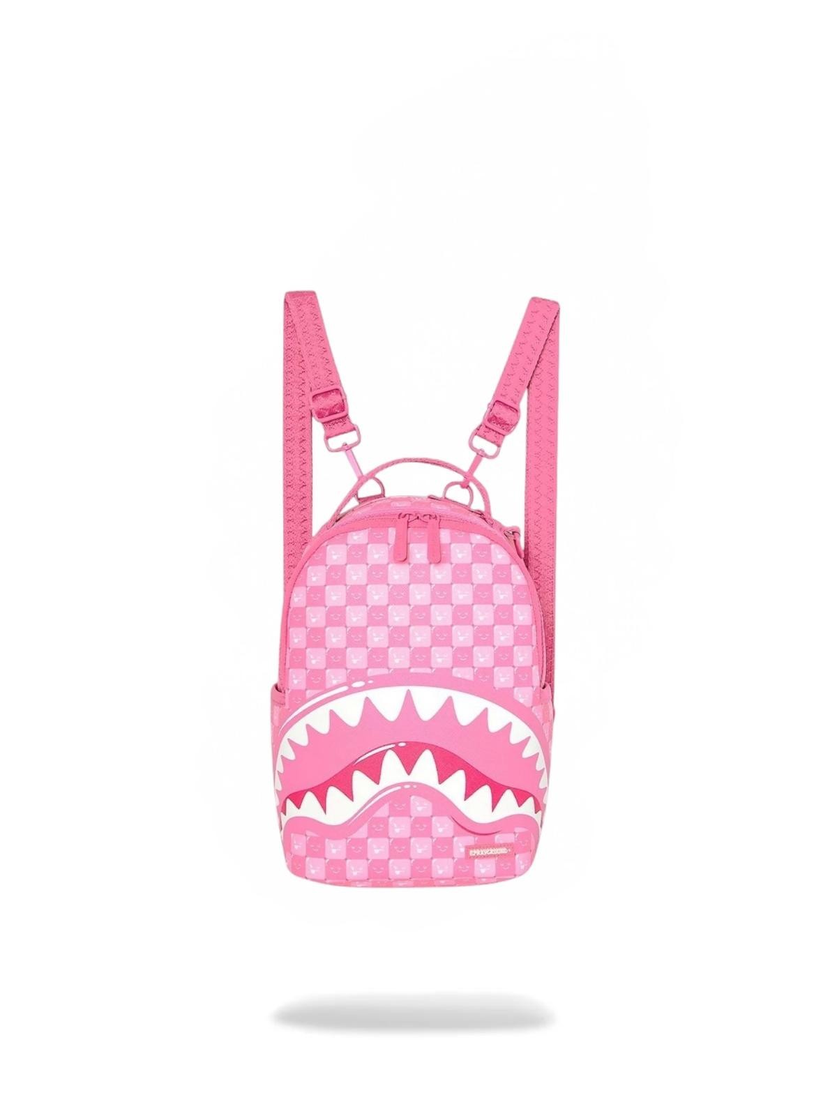 SPRAYGROUND Zaino Donna PINK NEW CHECK FACES MINI BACKPACK - 910B9319NSZ gioboutiqueweb
